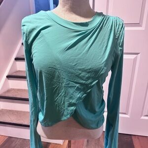 Free people movement teal top L NWOT